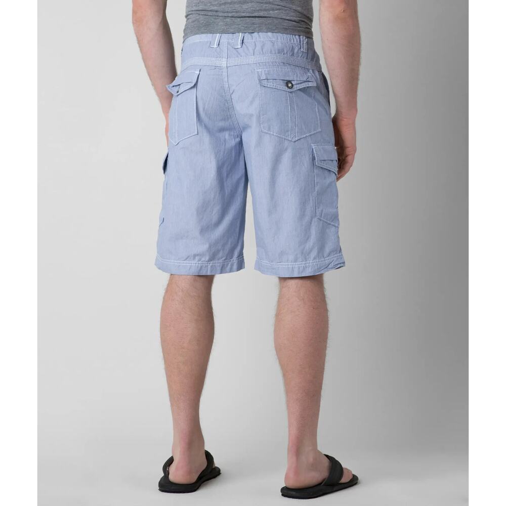 BKE Ackley Cargo Short Cotton Navy White Striped Flap Pockets Men's Size 36 - Picture 11 of 14